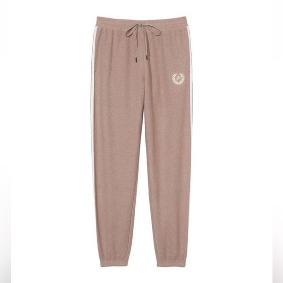 NWT | VS PINK | Reverse Fleece Cropped Polo Sweatshirt & Jogger Set - Picture 8 of 15